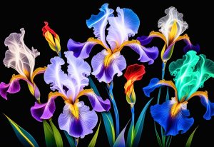 ai generated, iris, flowers