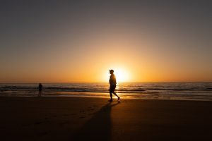 sea, beach, man