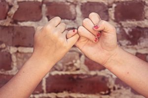 pinky swear, friendship, gesture