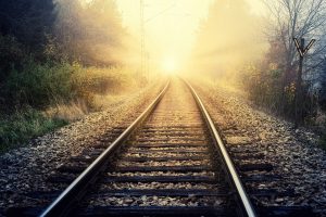 hope, sunbeams, rails