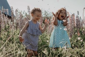 girls, nature, happiness