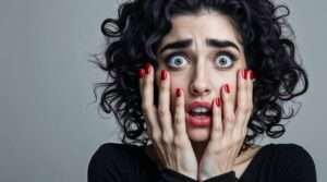 shock, fear, surprise, terror, alarm, wide-eyed, gasping, distressed, horrified, scared, bewildered, aghast, panic, anxiety, apprehension, dread, disquiet, flustered, unsettled, trepidation, ai generated