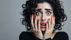 shock, fear, surprise, terror, alarm, wide-eyed, gasping, distressed, horrified, scared, bewildered, aghast, panic, anxiety, apprehension, dread, disquiet, flustered, unsettled, trepidation, ai generated